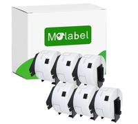 Molabel 6 rotoli DK-11208 Etichette per Indirizzi 38x90mm | 400 etichette/rotolo, 2400 totali. Compatibile con Brother QL-500, QL-800, QL-1100. Indirizzi, posta e spedizioni.