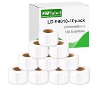 Molabel 99010 - Confezione da 10 (28 x 89 mm), S0722370 compatibile con Dymo LabelWriter 4XL, 450, 400, 330, 320, 310 e SLP120, 200, 220, 240, 400, 450