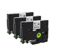 Molabel Compatibile con TZ231 TZe231 per Brother TZe-231 TZ-231 Tze 12 mm 0.47 laminato White Tze nastro per P-Touch PT-H100R PT-H105 PT-H100LB PT320 PT340 ST1150 ST1150DX PT1300 PT17. 00 3pcak)