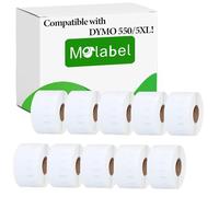 Molabel Etichette - 10 Rotoli per Dymo S0722400 99012 36 x 89mm - Compatibili con le Stampanti Dymo LabelWriter 550-260 Etichette per Rotolo