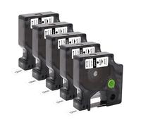 Molabel - Nastro di ricambio per etichette compatibili con Dymo D1 45013 S0720530 (12 mm x 7 m), colore nero su nastro bianco con Dymo Label Manager 160 200 210D 280 360D 420P 450D