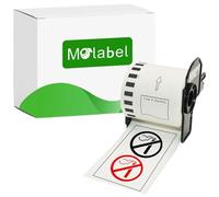 Molabel Set di 1 rotolo DK-22251 compatibile con Brother, 62 mm x 15,24 m | Etichette continue autoadesive per stampanti Brother QL