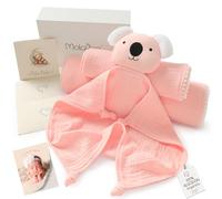 MolaBoo® Cestino neonato neonato neonato - Cesto neonato neonato e bambina - Regali mamma prima - Regali in gravidanza originali - Coperta mussola - Doudou Bebe (rosa pastello)