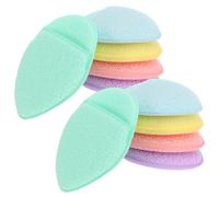 Molain 10 spugne per il viso, spugne riutilizzabili per la pulizia e l'esfoliazione, tamponi struccanti con lettino per le dita, spugne da bagno delicate per tutti i tipi di pelle, pulizia quotidiana