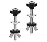 Molain 2 viti per cassetta di risciacquo, in acciaio inox, set di viti per cassetta di risciacquo, viti per WC, rubinetteria per WC per il fissaggio del serbatoio dell'acqua sul water