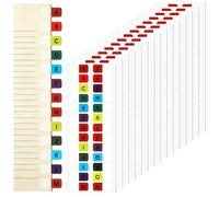 Molain 390 linguette per indici dell'alfabeto, in PET multicolore, autoadesive, impermeabili, dalla A alla Z, divisori adesivi per quaderni, quaderni, raccoglitori, cartelle di libri, cartelle