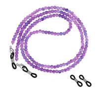 Molain catena per occhiali da donna, cinturino porta occhiali catena per occhiali, cinturino per occhiali da donna perline colorate antiscivolo per occhiali accessori cinturini per occhiali (viola)