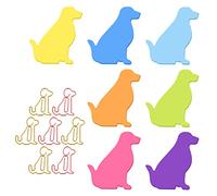 Molain Cute Dog Note adesive con graffette, Cartoon Animal Note autoadesive Schede indice Marcatori a forma di cane Bandiere Blocco note Confezione da 7 210 fogli