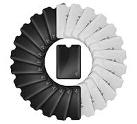 Molain Manicotti di blocco RFID, 24 pezzi di carte di credito identità Set di custodie per carte di credito RFID per donne uomini, nero, bianco, 3.6 x 2.5 inch/9.1 x 6.3 cm