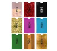 Molain Porta carte RFID colorato, 9 pezzi RFID blocco maniche maniche per carte di credito set RFID protezione carta d'identità per donne uomini