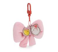 Molang 62776 - Grazioso fiocco per borsa in tessuto peluche, portachiavi per borsa, zaino e auto, 8 cm, rosa