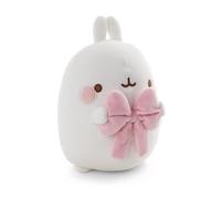 Molang 62781 - Morbido Peluche con Fiocco, in Confezione Regalo, per Coccole e Giochi, per Bambini e Adulti, Fantastica Idea Regalo, 16 cm, Bianco