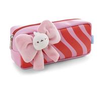 Molang 62791 - Astuccio con simpatico fiocco di peluche, per donne e ragazze, per la scuola, l'ufficio o come trousse per i cosmetici, 9 x 19 x 6 cm, rosa