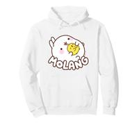 Molang Piu Piu Abbraccio Carino Anime Coniglio Felpa con Cappuccio