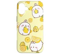 Molang Piu Piu Carino Bunny Pulcino Giallo Pastello Frutta Divertimento Custodia per iPhone 16 Plus