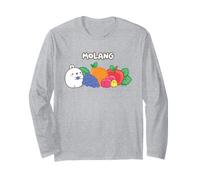 Molang & Piu Piu Mangiare Frutta Carino Anime Maglia a Manica