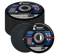 Molatool Dischi da taglio professionali, 115 x 1,6 x 22,2 mm, 10 pezzi, professionale, per metallo, acciaio, acciaio inox/inox, confezione risparmio da 10 pezzi dischi flessibili per smerigliatrice