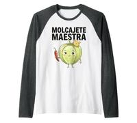 Molcajete Maestra Cucina Umorismo Cult Messicano Maglia con Maniche Raglan