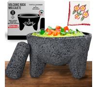Molcajete Mexicano ciotola originale fatta a mano in autentica pietra lavica in Messico - Molcajete de Piedra vulcanica - Pestello vulcanico messicano - Autentica pietra lavica
