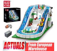 Mold King 11021 Parco divertimenti Giocattoli Il scivolo d'acqua motorizzato Building Block Montagne russe Set di mattoni Regalo di Natale per bambini