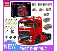 Mold King 19015 Tecnico Auto Building Block Il RC FH16 Pneumatico Trattore e Rimorchio Modello di Montaggio Camion Giocattoli di Mattoni Regalo Del Capretto