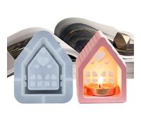 Mold - Silicone Mold | Resin Mold | House Mold For Soap Making | House Candle Holder Making Mold Resin Casting Mold House Plaster Making Molds Silicone Candle Holder Molds For Ornaments