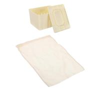 Molda per Tofu e Formaggio con Coperchio, Drenaggio Fine Beige | Cotone Riutilizzabile, Struttura PP Smontabile, per Cagliata e Polpa di Latte Vegetale, Uso da Banco