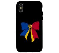 Moldavia Moldava Pride Flag Girl Coquette Bow Ribbon Custodia per iPhone X/XS