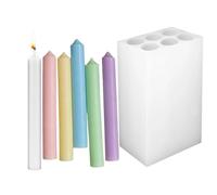 Molde para Velas de Columna - Silicona 6 Cavidades Reutilizable DIY 3D | Molde De Seis Cavidades with Diseño Cono Cilindro Hacer Velas Artesanía Manual Uso Hogar Oficina Bodas Decoración | Han