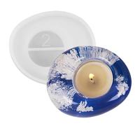 Moldes Para Portavelas De Resina - Molde Decorativo, Diseño Antiadherente, Multifuncional | Molde De Piedra Irregular Con Silicona Duradera, Artesanía En Resina Para Velas De Té,