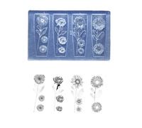 Moldes para uñas, Stampo in silicone for nail art a tema floreale multicolore(E)