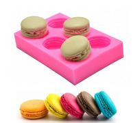 MoldFun 6Cavity 3D MacaroonMacaron Hamburger Silicone Mold for Fondant CakeCupcake Decorating Baking Gum Paste Chocolate