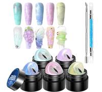 Molding Gel, Sculpting Builder Set, Solid Nail Design Kit, Non -Stick Carving Pen, 5-Color Art Collection, Compact Manicure Tools, ideale per la pittura e lo shaping