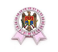Moldova eu emblema nazionale spilla spilla rosa vincitore premio medaglia, Medio, Metallo