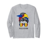 Moldovan Girl Moldovan Heritage Moldova Flag Maglia a Manica
