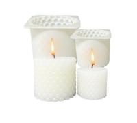 Molds For Candles, 3D Wax Molds Silicone Soap Making, 2 pezzi riutilizzabili Craft Supplies For Wax Plaster Soap Resin Casting Home Decor Party Favors Halloween Christmas Birthday