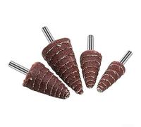 Mole lamellari in carta vetrata per lucidatura con gambo da 6 mm e grana 80 per una macinazione efficace su diverse superfici (15 mm)