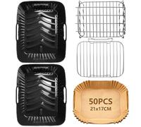 moleath Accessori Friggitrice ad Aria Silicone per Ninja Foodi MAX AF400EU AF500EU 10,4L, Air Fryer Liners Applicabile Ninja Foodi Max