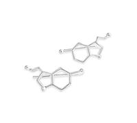 Molecola chimica clip orecchio orecchini a nido d'ape cavo serotonina molecola fascino per le donne insegnante felice e amante della scienza lega design conveniente