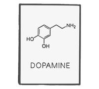 Molecola pin: caffeina e dopamina smalto spilla, Klein, Metallo non prezioso