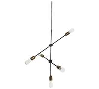 Molecular 5 Lampadario Nero/ Ottone