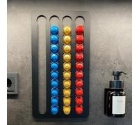 molemo Porta capsule per Nespresso, organizer per capsule, dispenser da parete senza foratura, supporto per capsule (nero - per Nespresso Original)