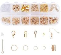 MOLENCO 800 Pezzi Kit per la Creazione di Gioielli, Fare Riparazione Gioielleria con Scatola di Plastica, per Fai da Te Principianti Braccialetti Collane Portachiavi (Oro)