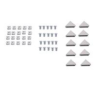 MOLERRI 50Pcs Set di Connettori per Profilo in Alluminio Serie 2020 con Staffa Angolare per Accessori per Profili in Alluminio A Fessura da 6 Mm