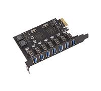 MOLERRI Adattatore Scheda di Espansione PCI-E USB 3.0 7 Porte Adattatore Hub Controller Esterno Extender PCI-E Scheda PCI Express per Desktop