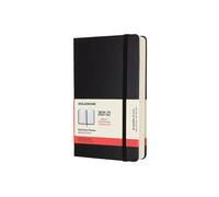 Moleskine - Agenda Giornaliera 18 Mesi, Agenda 2021/2022, Daily Planner con Copertina Rigida e Chiusura ad Elastico, Formato Large 13 x 21 cm, Colore Nero, 608 Pagine