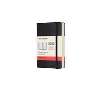 Moleskine Agenda Giornaliera 12 Mesi 2022, Daily Planner 2022, Copertina Rigida e Chiusura ad Elastico, Formato Pocket 9 x 14 cm, Colore Nero, 400 Pagine