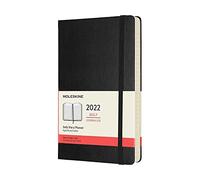 Moleskine, Agenda Giornaliera 12 Mesi 2022, Daily Planner 2022, Copertina Rigida e Chiusura ad Elastico, Formato Large 13 x 21 cm, Colore Nero, 400 Pagine