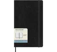 Moleskine Agenda Mensile 2027, Planner 12 Mesi Con Copertina Morbida e Chiusura Elastica, Formato Large 13x21 cm, Colore Nero