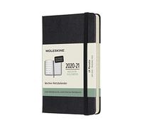 Moleskine - Agenda Settimanale 18 Mesi 2020/2021, Agenda Tascabile in TEDESCO, Weekly Notebook con Copertina Rigida, Formato POCKET 9 x 14 cm, Colore Nero, 208 Pagine